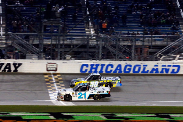 NASCAR Camping World Truck Series
TheHouse.com 225
Chicagoland Speedway, Joliet, IL USA
Friday 15 September 2017
Johnny Sauter, ISMConnect Chevrolet Silverado drives under the checkered flag to win
World Copyright: Russell LaBounty
LAT Images NASCAR Camping World Truck Series
TheHouse.com 225
Chicagoland Speedway, Joliet, IL USA
Friday 15 September 2017
Johnny Sauter, ISMConnect Chevrolet Silverado drives under the checkered flag to win
World Copyright: Russell LaBounty
LAT Images