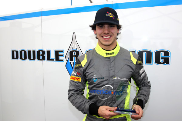 2016 BRDC British Formula 3 Championship,
Rockingham, Northamptonshire.
30th April - 1st May 2016.
Enzo Bortoleto (BRA) Double R Racing BRDC F3.
World Copyright: Ebrey / LAT Photographic. 2016 BRDC British Formula 3 Championship,
Rockingham, Northamptonshire.
30th April - 1st May 2016.
Enzo Bortoleto (BRA) Double R Racing BRDC F3.
World Copyright: Ebrey / LAT Photographic.