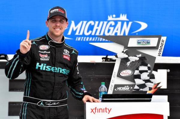 NASCAR XFINITY Series
Irish Hills 250
Michigan International Speedway, Brooklyn, MI USA
Saturday 17 June 2017
Denny Hamlin, Hisense Toyota Camry celebrates his win in Victory Lane
World Copyright: Nigel Kinrade
LAT Images NASCAR XFINITY Series
Irish Hills 250
Michigan International Speedway, Brooklyn, MI USA
Saturday 17 June 2017
Denny Hamlin, Hisense Toyota Camry celebrates his win in Victory Lane
World Copyright: Nigel Kinrade
LAT Images