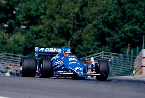 1985 Belgian Grand Prix.
Spa-Francorchamps, Belgium.
13-15 September 1985.
Philippe Streiff (Ligier JS25 Renault) 9th position.
Ref-85 BEL 38.
World Copyright - LAT Photographic

