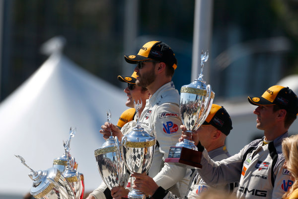 2017 IMSA WeatherTech SportsCar Championship
BUBBA burger Sports Car Grand Prix at Long Beach
Streets of Long Beach, CA USA
Saturday 8 April 2017
50, Mercedes, Mercedes AMG GT3, GTD, Gunnar Jeannette, Cooper MacNeil celebrate on the podium
World Copyright: Phillip Abbott/LAT Images
ref: Digital Image lat_abbott_lbgp_0417_6354 2017 IMSA WeatherTech SportsCar Championship
BUBBA burger Sports Car Grand Prix at Long Beach
Streets of Long Beach, CA USA
Saturday 8 April 2017
50, Mercedes, Mercedes AMG GT3, GTD, Gunnar Jeannette, Cooper MacNeil celebrate on the podium
World Copyright: Phillip Abbott/LAT Images
ref: Digital Image lat_abbott_lbgp_0417_6354