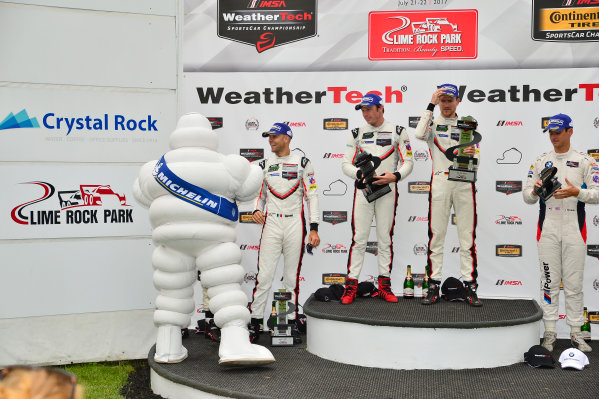 IMSA WeatherTech SportsCar Championship
Northeast Grand Prix
Lime Rock Park, Lakeville, CT USA
Saturday 22 July 2017
911, Porsche, Porsche 911 RSR, GTLM, Patrick Pilet, Dirk Werner, Victory Lane
World Copyright: Gavin Baker
LAT Images IMSA WeatherTech SportsCar Championship
Northeast Grand Prix
Lime Rock Park, Lakeville, CT USA
Saturday 22 July 2017
911, Porsche, Porsche 911 RSR, GTLM, Patrick Pilet, Dirk Werner, Victory Lane
World Copyright: Gavin Baker
LAT Images