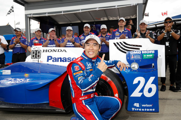 Verizon IndyCar Series
Chevrolet Detroit Grand Prix Race 2
Raceway at Belle Isle Park, Detroit, MI USA
Sunday 4 June 2017
Verizon P1 Pole Award winner Takuma Sato
World Copyright: Michael L. Levitt
LAT Images