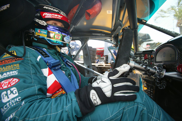 2003 Australian V8 Supercars
Surfers Paradise, Australia. October 25th 2003. 
Ford Falcon BA driver Russell Ingall in car during round 11 of the V8 Supercar 's at the Lexmark Indy on the Gold Coast, Australia this weekend.
World Copyright: Mark Horsburgh/LAT Photographic
ref: Digital Image Only