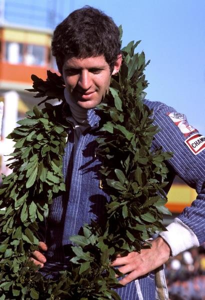 Jody Scheckter (RSA) celebrates a historic victory in the opening race of the season, as the Wolf team he drove for became the first and only constructor to win on their GP debut.
Argentinean Grand Prix, Rd1, Buenos Aires No. 15, Argentina, 9 January 1977.
BEST IMAGE
Jody Scheckter (RSA) celebrates a historic victory in the opening race of the season, as the Wolf team he drove for became the first and only constructor to win on their GP debut.
Argentinean Grand Prix, Rd1, Buenos Aires No. 15, Argentina, 9 January 1977.
BEST IMAGE
