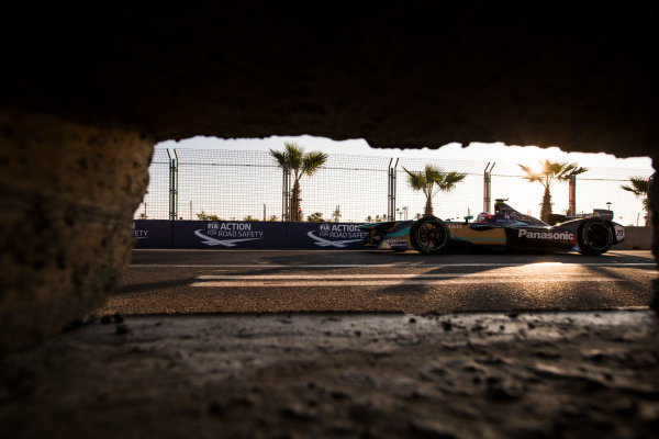 2016/2017 FIA Formula E Championship.
Marrakesh ePrix, Circuit International Automobile Moulay El Hassan, Marrakesh, Morocco.
Mitch Evans (NZL), Jaguar Racing, Spark-Jaguar, Jaguar I-Type 1. 
Saturday 12 November 2016.
Photo: Sam Bloxham/LAT/Formula E
ref: Digital Image _SLA6957