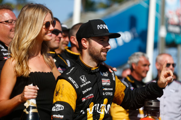 2017 Verizon IndyCar Series
Toyota Grand Prix of Long Beach
Streets of Long Beach, CA USA
Sunday 9 April 2017
James Hinchcliffe celebrates on the podium
World Copyright: Phillip Abbott/LAT Images
ref: Digital Image lat_abbott_lbgp_0417_15114 2017 Verizon IndyCar Series
Toyota Grand Prix of Long Beach
Streets of Long Beach, CA USA
Sunday 9 April 2017
James Hinchcliffe celebrates on the podium
World Copyright: Phillip Abbott/LAT Images
ref: Digital Image lat_abbott_lbgp_0417_15114