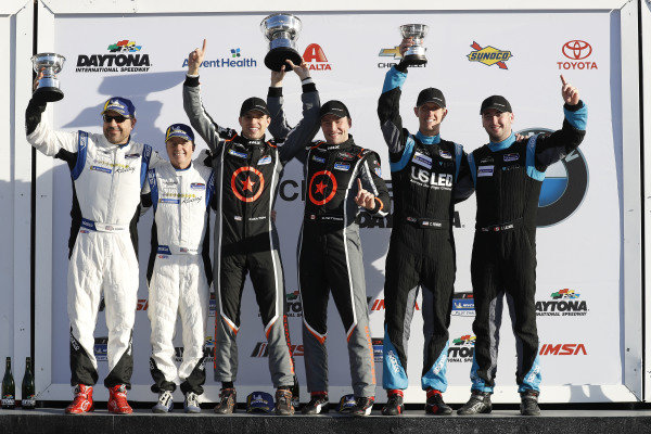 #65 Murillo Racing Mercedes-AMG, GS: Tim Probert, Brent Mosing, Justin Piscitell, #75 Compass Racing McLaren GT4, GS, Paul Holton, Kuno Wittmer, #99 Automatic Racing Aston Martin Vantage GT4, GS: Gary Ferrera, Kris Wilson, podium #65 Murillo Racing Mercedes-AMG, GS: Tim Probert, Brent Mosing, Justin Piscitell, #75 Compass Racing McLaren GT4, GS, Paul Holton, Kuno Wittmer, #99 Automatic Racing Aston Martin Vantage GT4, GS: Gary Ferrera, Kris Wilson, podium
