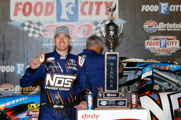 NASCAR XFINITY Series
Food City 300
Bristol Motor Speedway, Bristol, TN USA
Friday 18 August 2017
Kyle Busch, NOS Rowdy Toyota Camry, celebrates in victory lane.
World Copyright: John K Harrelson
LAT Images NASCAR XFINITY Series
Food City 300
Bristol Motor Speedway, Bristol, TN USA
Friday 18 August 2017
Kyle Busch, NOS Rowdy Toyota Camry, celebrates in victory lane.
World Copyright: John K Harrelson
LAT Images