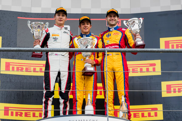 2017 GP3 Series Round 5.
Spa-Francorchamps, Spa, Belgium.
Sunday 27 August 2017.
George Russell (GBR, ART Grand Prix), Giuliano Alesi (FRA, Trident), Ryan Tveter (USA, Trident).
Photo: Zak Mauger/GP3 Series Media Service.
ref: Digital Image _56I3169 2017 GP3 Series Round 5.
Spa-Francorchamps, Spa, Belgium.
Sunday 27 August 2017.
George Russell (GBR, ART Grand Prix), Giuliano Alesi (FRA, Trident), Ryan Tveter (USA, Trident).
Photo: Zak Mauger/GP3 Series Media Service.
ref: Digital Image _56I3169