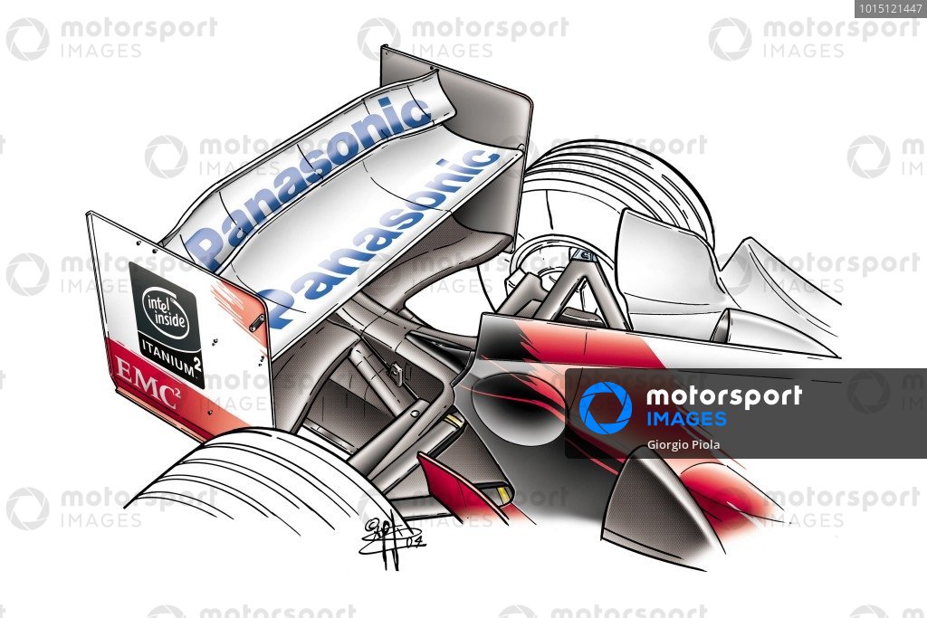 Toyota TF104 2004 rear wing Toyota TF104 2004 rear wing