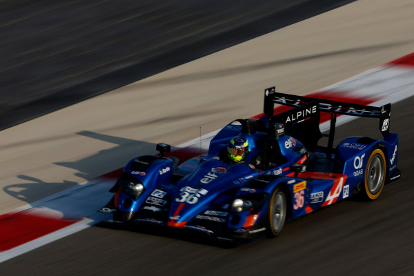 2015 FIA World Endurance Championship
Bahrain 6-Hours
Bahrain International Circuit, Bahrain
Saturday 21 November 2015.
Nelson Panciatici, Paul Loup Chatin, Tom Dillmann (#36 LMP2 Signatech Alpine Alpine A450B Nissan).
World Copyright: Alastair Staley/LAT Photographic
ref: Digital Image _79P0455