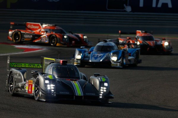 2015 FIA World Endurance Championship
Bahrain 6-Hours
Bahrain International Circuit, Bahrain
Saturday 21 November 2015.
Simon Trummer, Pierre Kaffer (#4 LMP1 ByKolles Racing CLM P1/01 AER) leads Matthew Howson, Richard Bradley, Nick Tandy (#47 LMP2 KCMG Oreca 05 Nissan),Roman Rusinov, Julien Canal, Sam Bird (#26 LMP2 G-Drive Racing Ligier JS P2 Nissan) and Gustavo Yacaman, Luis Felipe Derani, Ricardo Gonzalez (#28 LMP2 G-Drive Racing Ligier JS P2 Nissan).
World Copyright: Alastair Staley/LAT Photographic
ref: Digital Image _79P0150