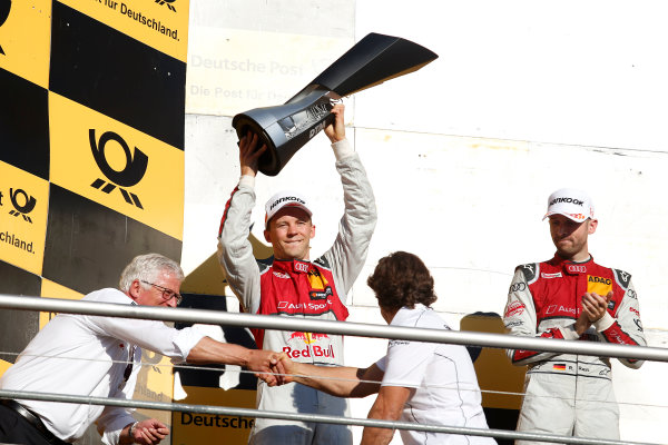 2017 DTM Round 9 
Hockenheimring, Germany 
Sunday 15 October 2017.
Champions Podium: second place Mattias Ekström, Audi Sport Team Abt Sportsline, Audi A5 DTM 
World Copyright: Alexander Trienitz/LAT Images
ref: Digital Image 2017-DTM-HH2-AT2-2197