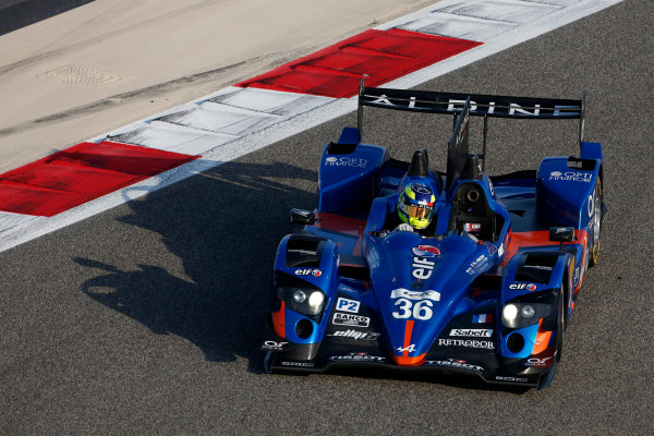 2015 FIA World Endurance Championship
Bahrain 6-Hours
Bahrain International Circuit, Bahrain
Saturday 21 November 2015.
Nelson Panciatici, Paul Loup Chatin, Tom Dillmann (#36 LMP2 Signatech Alpine Alpine A450B Nissan).
World Copyright: Alastair Staley/LAT Photographic
ref: Digital Image _79P0325