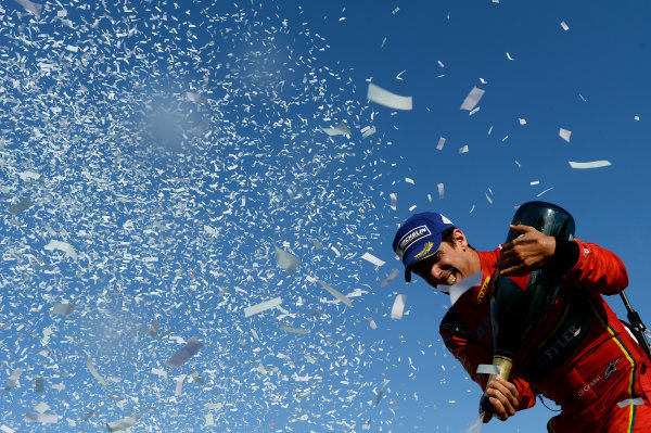 2016/2017 FIA Formula E Championship.
Round 12 - Montreal ePrix, Canada
Sunday 30 July 2017.
Lucas Di Grassi (BRA), ABT Schaeffler Audi Sport, Spark-Abt Sportsline, ABT Schaeffler FE02, sprays the champagne on the podium.
Photo: Patrik Lundin/LAT/Formula E
ref: Digital Image PL1_3786 copy 2016/2017 FIA Formula E Championship.
Round 12 - Montreal ePrix, Canada
Sunday 30 July 2017.
Lucas Di Grassi (BRA), ABT Schaeffler Audi Sport, Spark-Abt Sportsline, ABT Schaeffler FE02, sprays the champagne on the podium.
Photo: Patrik Lundin/LAT/Formula E
ref: Digital Image PL1_3786 copy
