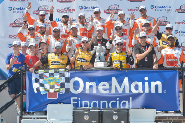 NASCAR XFINITY Series
One Main Financial 200
Dover International Speedway, Dover, DE USA
Saturday 3 June 2017
Kyle Larson, ParkerStore Chevrolet Camaro, celebrates in Victory Lane.
World Copyright: John K Harrelson
LAT Images
ref: Digital Image 17DOV1jh_05193