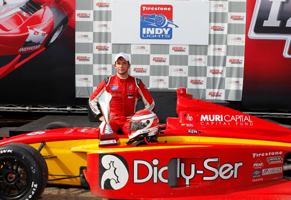 20-21 July, 2012, Edmonton, Alberta CA
Carlos Munoz celebrates in victory lane.
(c)2012, Phillip Abbott
LAT Photo USA