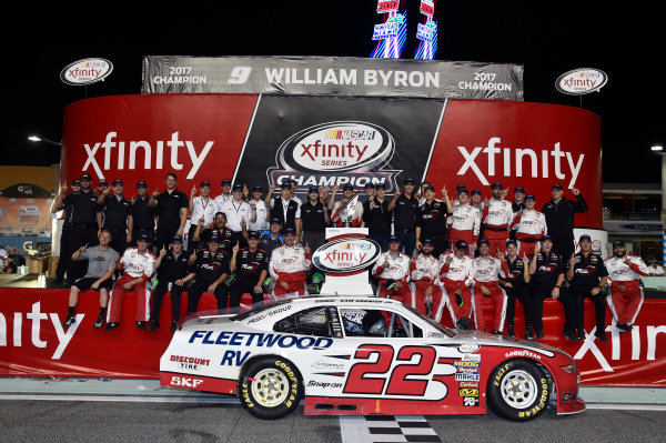 NASCAR XFINITY Series
Ford EcoBoost 300
Homestead-Miami Speedway, Homestead, FL USA
Saturday 18 November 2017
Team Penske celebrate winning the 2017 NASCAR Xfinity Series Owners Championship
World Copyright: Nigel Kinrade
LAT Images NASCAR XFINITY Series
Ford EcoBoost 300
Homestead-Miami Speedway, Homestead, FL USA
Saturday 18 November 2017
Team Penske celebrate winning the 2017 NASCAR Xfinity Series Owners Championship
World Copyright: Nigel Kinrade
LAT Images