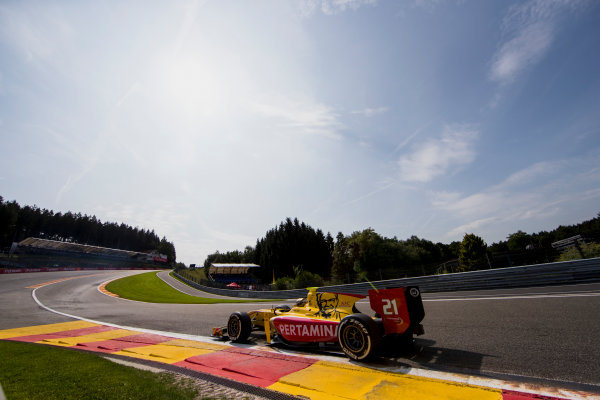 2017 FIA Formula 2 Round 8.
Spa-Francorchamps, Spa, Belgium.
Friday 25 August 2017.
Sean Gelael (INA, Pertamina Arden). 
Photo: Zak Mauger/FIA Formula 2.
ref: Digital Image _54I0243