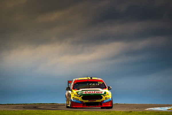 2017 Supercars Championship Round 3. 
Phillip Island 500, Phillip Island, Victoria, Australia.
Friday 21st April to Sunday 23rd April 2017.
Chaz Mostert drives the #55 Supercheap Auto Racing Ford Falcon FGX.
World Copyright: Daniel Kalisz/LAT Images
Ref: Digital Image 210417_VASCR3_DKIMG_1755.JPG