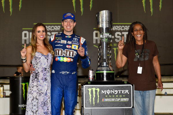 Monster Energy NASCAR Cup Series
Monster Energy NASCAR All-Star Race
Charlotte Motor Speedway, Concord, NC USA
Saturday 20 May 2017
Kyle Busch, Joe Gibbs Racing, M&M's Caramel Toyota Camry celebrates his win in Victory Lane
World Copyright: Nigel Kinrade
LAT Images
ref: Digital Image 17CLT1nk07414