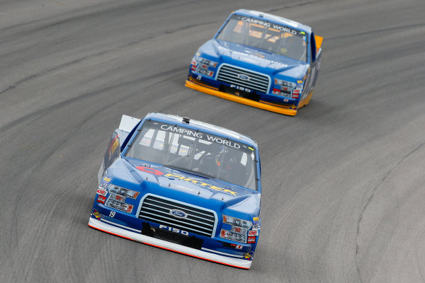 NASCAR Camping World Truck Series
Toyota Tundra 250
Kansas Speedway, Kansas City, KS USA
Thursday 11 May 2017
Austin Cindric, PIRTEK Ford F-150 and Chase Briscoe, Cooper Standard Ford F-150
World Copyright: Russell LaBounty
LAT Images
ref: Digital Image 17KAN1rl_0775