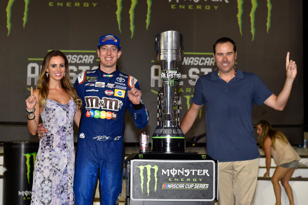 Monster Energy NASCAR Cup Series
Monster Energy NASCAR All-Star Race
Charlotte Motor Speedway, Concord, NC USA
Saturday 20 May 2017
Kyle Busch, Joe Gibbs Racing, M&M's Caramel Toyota Camry celebrates his win in Victory Lane
World Copyright: Nigel Kinrade
LAT Images
ref: Digital Image 17CLT1nk07404