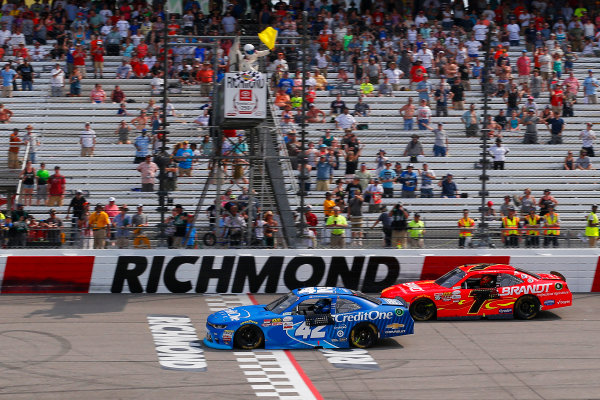 NASCAR Xfinity Series
ToyotaCare 250
Richmond International Raceway, Richmond, VA USA
Saturday 29 April 2017
Kyle Larson, Credit One Bank Chevrolet Camaro drives under the checkered flag to win
World Copyright: Russell LaBounty
LAT Images
ref: Digital Image 17RIC1Jrl_4633 NASCAR Xfinity Series
ToyotaCare 250
Richmond International Raceway, Richmond, VA USA
Saturday 29 April 2017
Kyle Larson, Credit One Bank Chevrolet Camaro drives under the checkered flag to win
World Copyright: Russell LaBounty
LAT Images
ref: Digital Image 17RIC1Jrl_4633