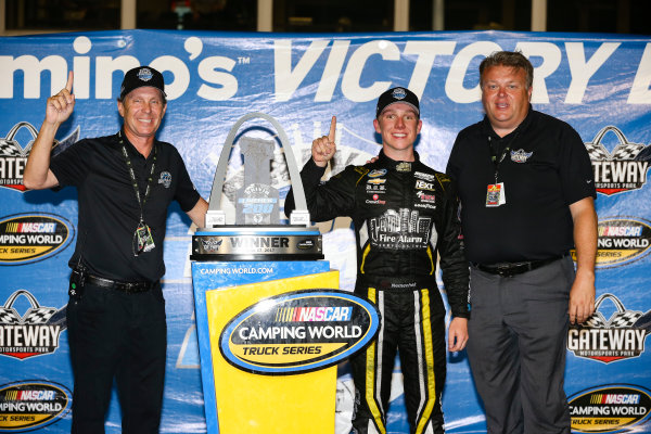 NASCAR Camping World Truck Series
Drivin’ For Linemen 200
Gateway Motorsports Park, Madison, IL USA
Saturday 17 June 2017
John Hunter Nemechek, Chevrolet Silverado Victory Lane
World Copyright: Barry Cantrell
LAT Images NASCAR Camping World Truck Series
Drivin’ For Linemen 200
Gateway Motorsports Park, Madison, IL USA
Saturday 17 June 2017
John Hunter Nemechek, Chevrolet Silverado Victory Lane
World Copyright: Barry Cantrell
LAT Images