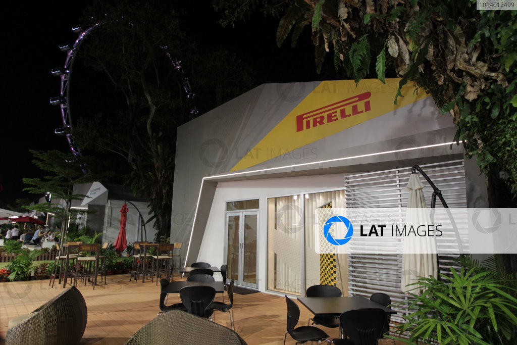 Marina Bay Circuit, Singapore.
Thursday 19th September 2013.
THe Pirelli hospitality area in the paddock.
World Copyright: Andy Hone/LAT Photographic.
ref: Digital Image HONY9170 Marina Bay Circuit, Singapore.
Thursday 19th September 2013.
THe Pirelli hospitality area in the paddock.
World Copyright: Andy Hone/LAT Photographic.
ref: Digital Image HONY9170