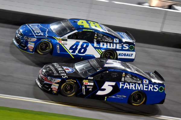 2017 NASCAR Monster Energy Cup - Can-Am Duels
Daytona International Speedway, Daytona Beach, FL USA
Thursday 23 February 2017
Kasey Kahne and Jimmie Johnson
World Copyright: Nigel Kinrade/LAT Images
ref: Digital Image 17DAY2nk07398