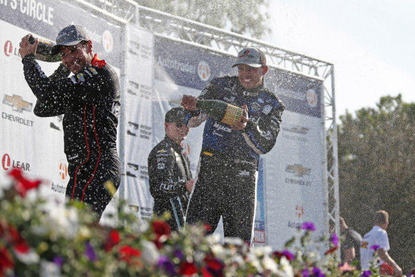 Verizon IndyCar Series
Chevrolet Detroit Grand Prix Race 2
Raceway at Belle Isle Park, Detroit, MI USA
Sunday 4 June 2017
Graham Rahal, Rahal Letterman Lanigan Racing Honda, Josef Newgarden, Team Penske Chevrolet, Will Power, Team Penske Chevrolet celebrate with champagne on the podium
World Copyright: Phillip Abbott
LAT Images
ref: Digital Image abbott_detroit_0617_6965 Verizon IndyCar Series
Chevrolet Detroit Grand Prix Race 2
Raceway at Belle Isle Park, Detroit, MI USA
Sunday 4 June 2017
Graham Rahal, Rahal Letterman Lanigan Racing Honda, Josef Newgarden, Team Penske Chevrolet, Will Power, Team Penske Chevrolet celebrate with champagne on the podium
World Copyright: Phillip Abbott
LAT Images
ref: Digital Image abbott_detroit_0617_6965