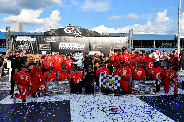 Monster Energy NASCAR Cup Series
Pure Michigan 400
Michigan International Speedway, Brooklyn, MI USA
Sunday 13 August 2017
Kyle Larson, Chip Ganassi Racing, Target Chevrolet SS wins
World Copyright: Rusty Jarrett
LAT Images