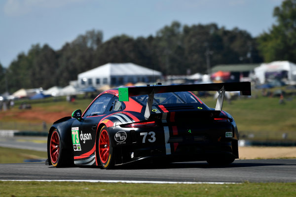 IMSA WeatherTech SportsCar Championship
Motul Petit Le Mans
Road Atlanta, Braselton GA
Thursday 5 October 2017
73, Porsche, Porsche 911 GT3 R, GTD, Patrick Lindsey, Jorg Bergmeister, Matthew McMurry
World Copyright: Richard Dole
LAT Images
ref: Digital Image RDPLM011