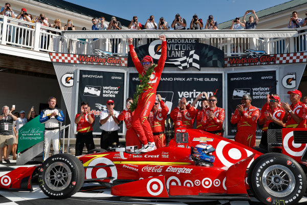 2-4 September, 2016, Watkins Glen, New York USA
Scott Dixon celebrates in victory lane
?2016, Michael Levitt
LAT Photo USA