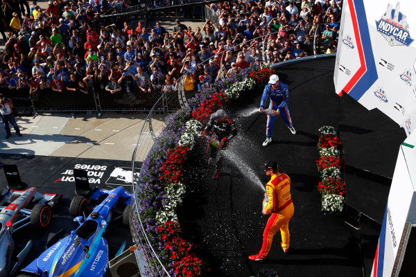 Verizon IndyCar Series
IndyCar Grand Prix
Indianapolis Motor Speedway, Indianapolis, IN USA
Saturday 13 May 2017
Will Power, Team Penske Chevrolet, Scott Dixon, Chip Ganassi Racing Teams Honda, Ryan Hunter-Reay, Andretti Autosport Honda celebrate with champagne on the podium
World Copyright: Phillip Abbott
LAT Images
ref: Digital Image abbott_indyGP_0517_6039 Verizon IndyCar Series
IndyCar Grand Prix
Indianapolis Motor Speedway, Indianapolis, IN USA
Saturday 13 May 2017
Will Power, Team Penske Chevrolet, Scott Dixon, Chip Ganassi Racing Teams Honda, Ryan Hunter-Reay, Andretti Autosport Honda celebrate with champagne on the podium
World Copyright: Phillip Abbott
LAT Images
ref: Digital Image abbott_indyGP_0517_6039
