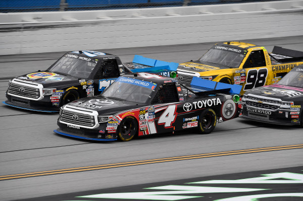 NASCAR Camping World Truck Series
Fred's 250
Talladega Superspeedway
Talladega, AL USA
Saturday 14 October 2017
Christopher Bell, Toyota Toyota Tundra and Parker Kligerman, Food Country USA / Lopez Wealth Management/Tide Pods Toyota Tundra
World Copyright: Rusty Jarrett
LAT Images NASCAR Camping World Truck Series
Fred's 250
Talladega Superspeedway
Talladega, AL USA
Saturday 14 October 2017
Christopher Bell, Toyota Toyota Tundra and Parker Kligerman, Food Country USA / Lopez Wealth Management/Tide Pods Toyota Tundra
World Copyright: Rusty Jarrett
LAT Images