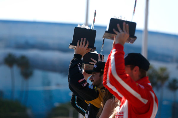 2017 Verizon IndyCar Series
Toyota Grand Prix of Long Beach
Streets of Long Beach, CA USA
Sunday 9 April 2017
James Hinchcliffe celebrates on the podium
World Copyright: Phillip Abbott/LAT Images
ref: Digital Image lat_abbott_lbgp_0417_15075