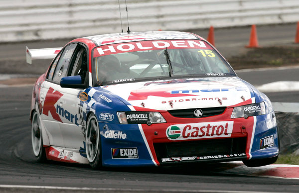 2004 Australian V8 Supercars
Symmons Plain Raceway, Tasmania. November 14th.
V8 Supercar driver Rick Kelly in action during race 1. Kelly went on to win the race ahead of Marcos Ambrose 2nd and elder brother Todd Kelly in 3rd. 
World Copyright: Mark Horsburgh/LAT Photographic
ref: Digital Image Only