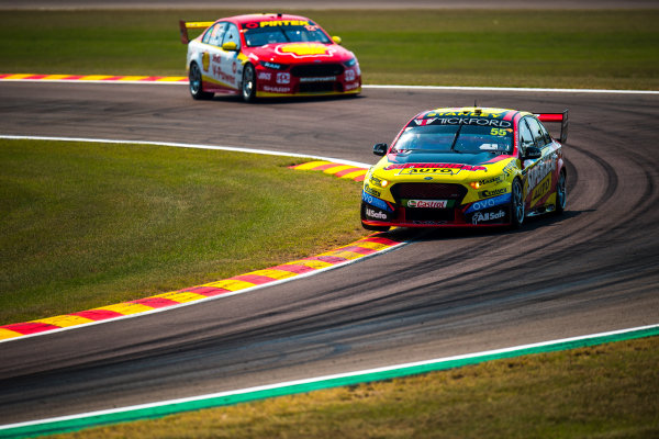 2017 Supercars Championship Round 6. 
Darwin Triple Crown, Hidden Valley Raceway, Northern Territory, Australia.
Friday June 16th to Sunday June 18th 2017.
Chaz Mostert drives the #55 Supercheap Auto Racing Ford Falcon FGX.
World Copyright: Daniel Kalisz/LAT Images
Ref: Digital Image 160617_VASCR6_DKIMG_0202.JPG